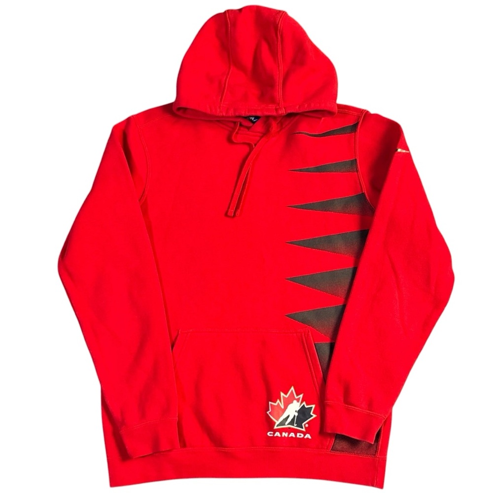 Nike Team Canada Hockey Fleece Hoodie Spelled Out Canada Red Men’s M